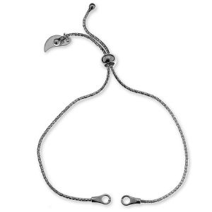 Bracelet Base with Stopper, Silver Jewelry, S-BRACELET 6 (CORD 1,2) Bracelet Base with Stopper, Silver Jewelry, S-BRACELET 6 (CORD 1,2)