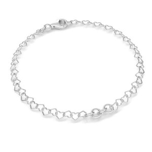 Armband-Basis, Herzkette, 16,5cm, Silberketten, S-BRACELET 10 (SRC 045) Armband-Basis, Herzkette, 16,5cm, Silberketten, S-BRACELET 10 (SRC 045)