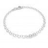 Rannekorupohja, sydänketju, 16,5cm, hopeaketjut, S-BRACELET 10 (SRC 045)