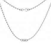 Necklace Base, Silver Chains, 41cm,  S-CHAIN 29 (ROLO OVAL 0,35X0,60)