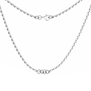 Kaulakorupohja, hopeaktjut, 41cm, S-CHAIN 29 (ROLO OVAL 0,35X0,60)