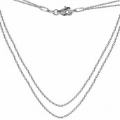 Necklace Base, Silver Chains, 40cm + 45cm, S-CHAIN 16 (A 030)