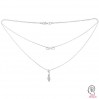 Necklace Base, Silver Chains, 40cm + 45cm, S-CHAIN 16 (A 030)