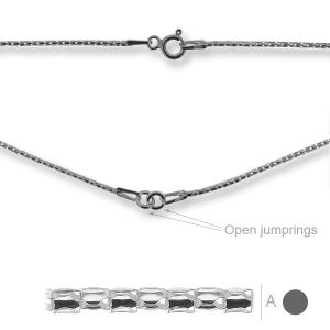 Halskette Basis, Silberkette, S-CHAIN 14 - CORD 1,2 (20+20 cm)