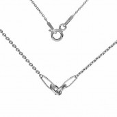 Necklace Base, Silver Jewelry,  S-CHAIN 2 - (20+24 cm) 45cm