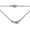 Necklace Base, Silver Chains (20+20+1cm) Box Chain, -S-CHAIN 3  KV 015 4L