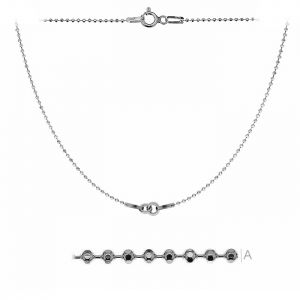 Halskette Basis, Kugelkette, 20+20cm, Silberkette S-CHAIN 5 - (20+20 cm)