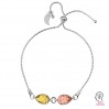 Bracelet Base, Swarovski Pear Fancy 4320, Silver Jewelry,  OKSV 4320 MM 10 BR+SL2 