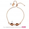 Armband Basis, Swarovski Pear Fancy 4320, Schmuckteile, OKSV 4320 MM 14 BR+SL2 