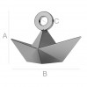 Schiff-Anhänger, Silberschmuck, ODL-00207