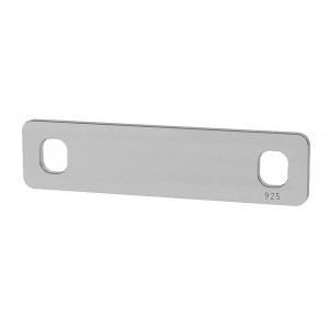 Rectangular Pendant, Connector, Silver Jewelry, LKM-2003 - 0,40 6x25 mm Rectangular Pendant, Connector, Silver Jewelry, LKM-2003 - 0,40 6x25 mm