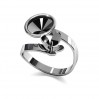 Sormuspohja, Swarovski kiteet ja helmi, koruosat, D-RING ODL-00088 (1122 SS 39, 5818 MM 10) ver.2 