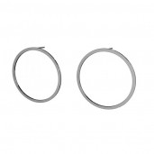 Circle Earring Posts , Silver Jewelry, 35mm,  LK-2575 KLS - 0,50 35 mm