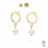 Circle Earring Posts with Eyelet, Silver Jewelry, 13mm,  LK-2574 KLS - 0,50 13x15,4 mm 