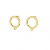 Circle Earring Posts with Eyelet, Silver Jewelry, 13mm,  LK-2574 KLS - 0,50 13x15,4 mm 