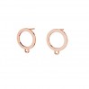 Circle Earring Posts with Eyelet, Silver Jewelry, 13mm,  LK-2574 KLS - 0,50 13x15,4 mm 