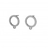 Circle Earring Posts with Eyelet, Silver Jewelry, 13mm,  LK-2574 KLS - 0,50 13x15,4 mm 
