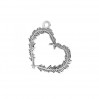 Herz-Anhänger, Silberschmuck, ODL-00723 18,6x22 mm 