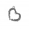 Herz-Anhänger, Silberschmuck, ODL-00723 18,6x22 mm 