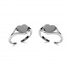 Sydän sormuspohja, säädettävä, koruosat, ODL-00705 8x19 mm