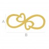 Infinity Sign with Heart Pendant, Jewelry Findings, LK-0808 - 0,50