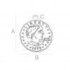 Münzanhänger, Silberschmuck, Münze, LK-0126 (0,50 mm) 