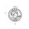 Münzanhänger, Silberschmuck, Münze, LK-0126 (0,50 mm) 