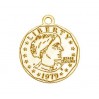 Münzanhänger, Silberschmuck, Münze, LK-0126 (0,50 mm) 