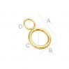 Double soldered jumpring KCZ-0,80x1,50 + 0,80X4,00