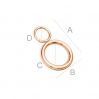 Double soldered jumpring KCZ-0,80x1,50 + 0,80X4,00