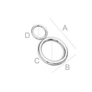Double Jump Ring, Soldered, Jewelry Findings, EL 12 Double Jump Ring, Soldered, Jewelry Findings, EL 12