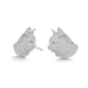 Kissa-korvakorutappi, hopeakorut, LK-0900 KLS - 0,50 Kissa-korvakorutappi, hopeakorut, LK-0900 KLS - 0,50