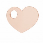 Heart Pendant, Silver Jewelry, LKM-2623 - 0,50 9,4x12 mm