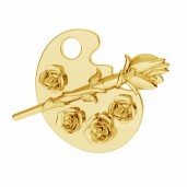 Rose Pendant, Jewelry Findings, ODL-00730 14x18,5 mm