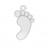 Baby Füße Anhänger, Silberschmuck, LKM-2641 - 0,50 9x15 mm