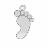 Baby Feet Pendant, Silver Jewelry, LKM-2641 - 0,50 9x15 mm