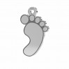 Baby Füße Anhänger, Silberschmuck, LKM-2641 - 0,50 9x15 mm
