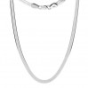 Snake Chain, Flat, Silver Chain, MAG 050 33 cm
