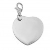Heart Pendant with Clasp, Silver Jewelry, CHARMS - Element Engrave 4