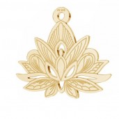 14K Gold AU 585, Lotus Pendant, Gold Jewelry,  LKZ14K-50049 - 0,30 14,4x15,8 mm