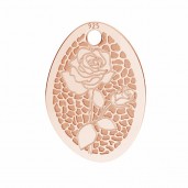 Ruusut-riipus, hopeakorut, LKM-2679 - 0,50 10,9x15 mm