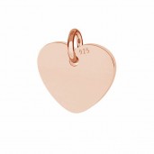 Heart Pendant with Jump Ring, Silver Jewelry, J-LKM-2010 - 0,80 10x11 mm