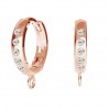 Creole Earrings with Swarovski, Earring Findings, ODL-00756 BZO 13,5x17 mm