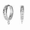 Creole Earrings with Swarovski, Earring Findings, ODL-00756 BZO 13,5x17 mm