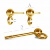 Ohrstecker mit offenen Öse, Ohringteile, 3mm, STW 3,0