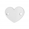 Herz-Plättchen, Verbinder, Silberschmuck, LKM-2757 - 0,50 6x7,5 mm