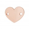 Herz-Plättchen, Verbinder, Silberschmuck, LKM-2757 - 0,50 6x7,5 mm