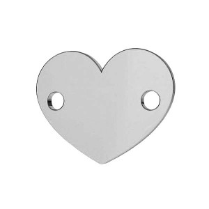 Herz-Plättchen, Verbinder, Silberschmuck, LKM-2757 - 0,50 6x7,5 mm Herz-Plättchen, Verbinder, Silberschmuck, LKM-2757 - 0,50 6x7,5 mm