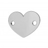 Herz-Plättchen, Verbinder, Silberschmuck, LKM-2757 - 0,50 6x7,5 mm