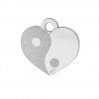 Herz-Anhänger Yin Yang, Silberschmuck, LK-1479 - 0,50